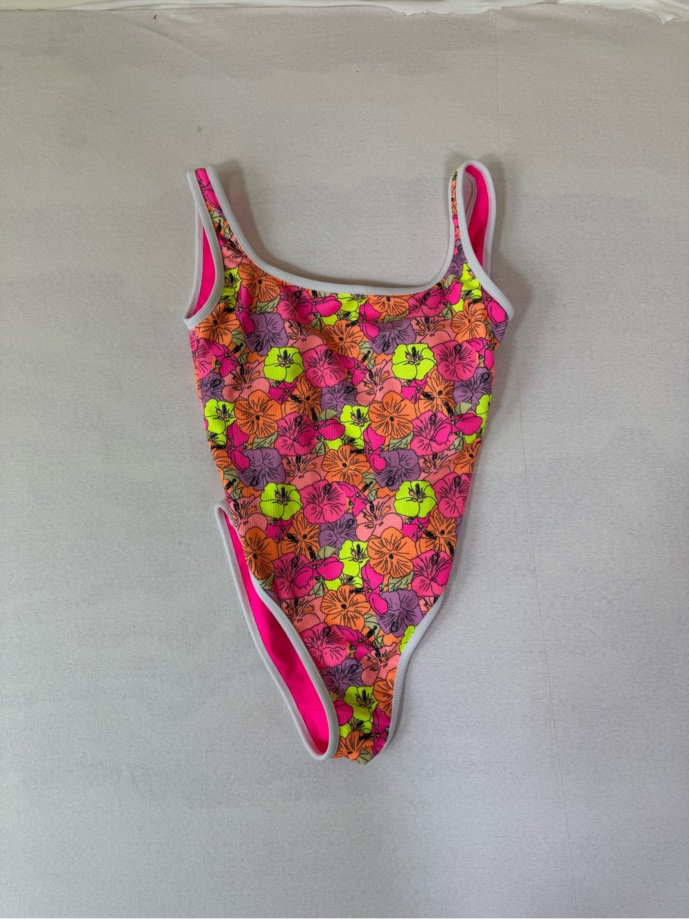 Lainsnow Women's Floral One Piece Swimsuit Neon